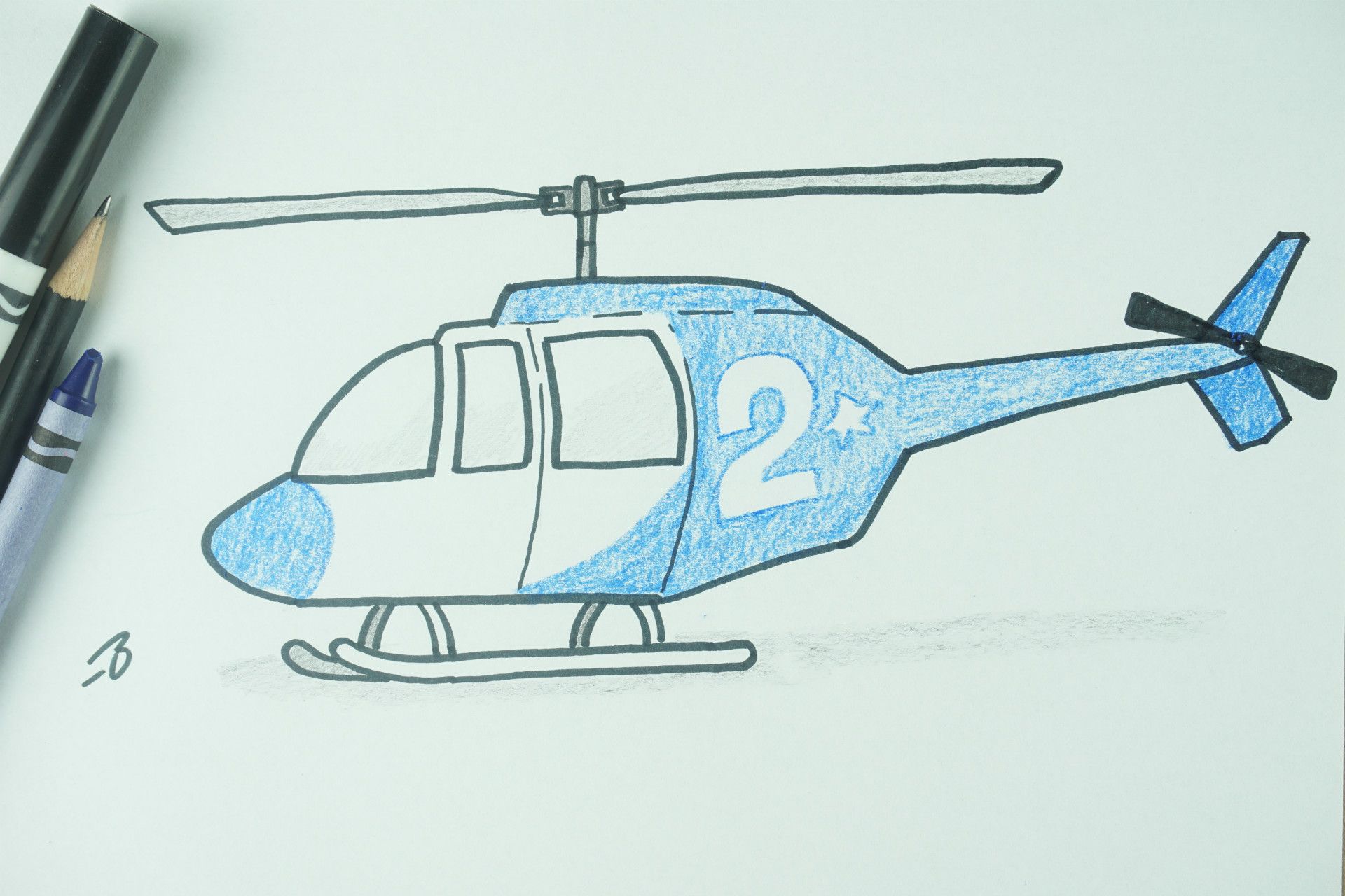 ️ How to Draw: A Helicopter