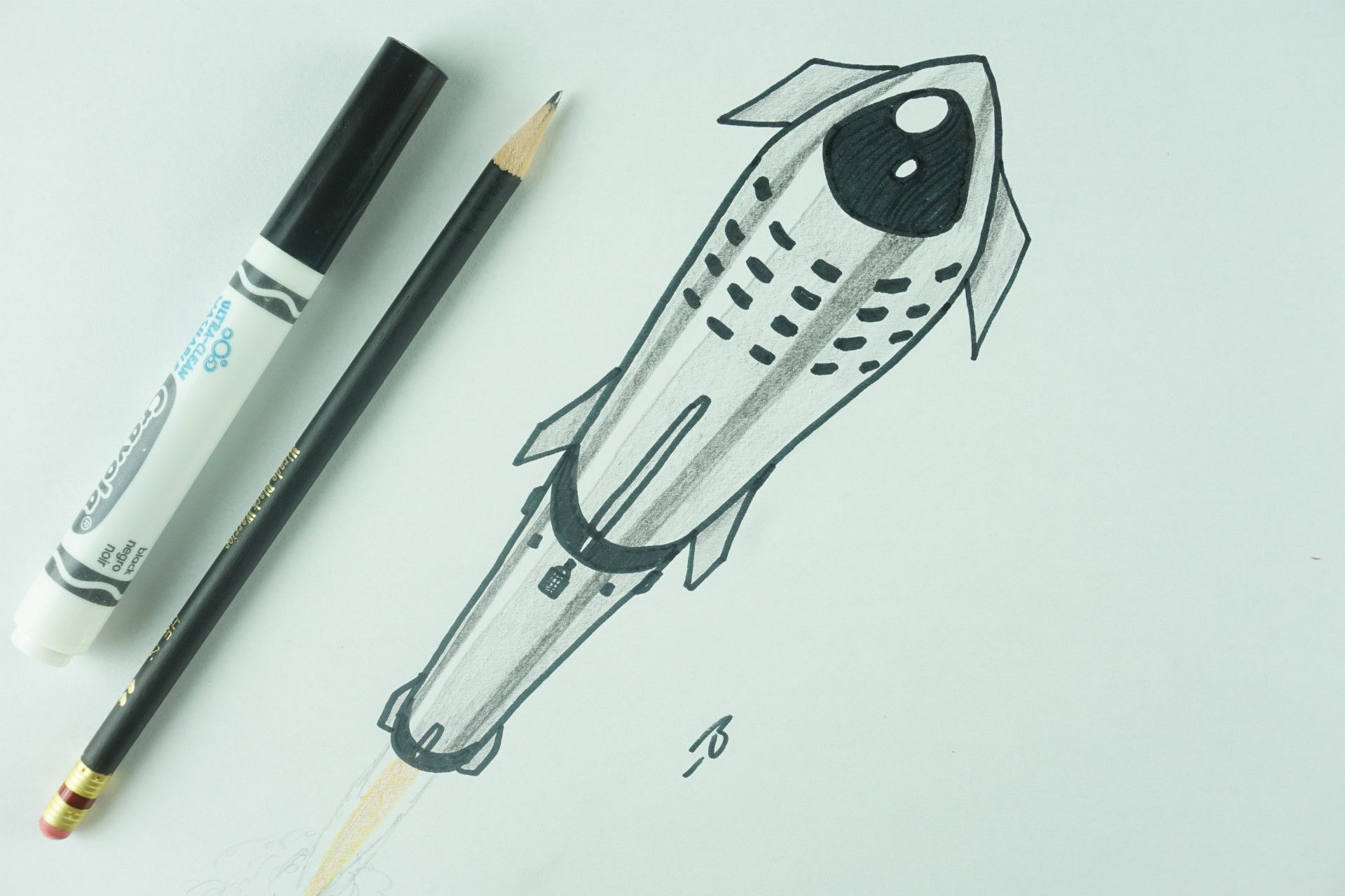 How To Draw A Rocket