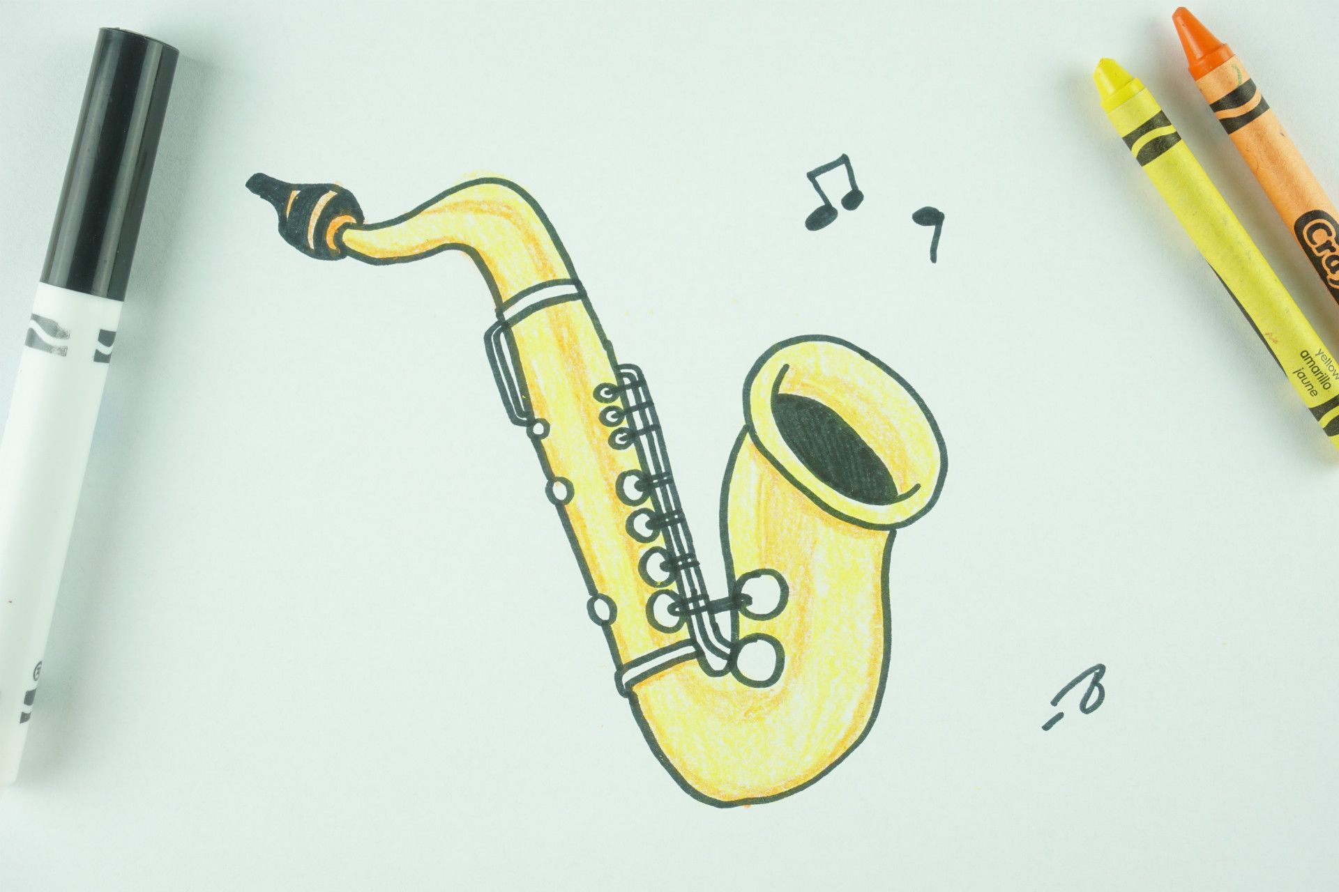 ️ How to Draw A Saxophone