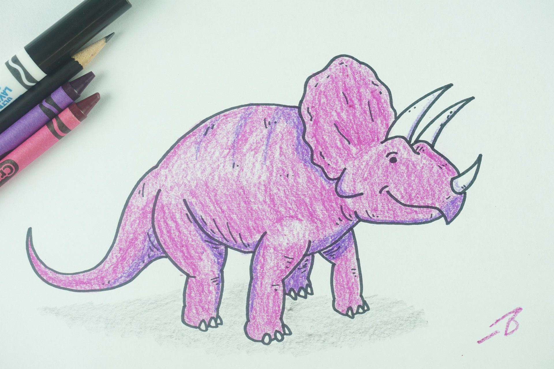 ✏️ How to Draw: Triceratops