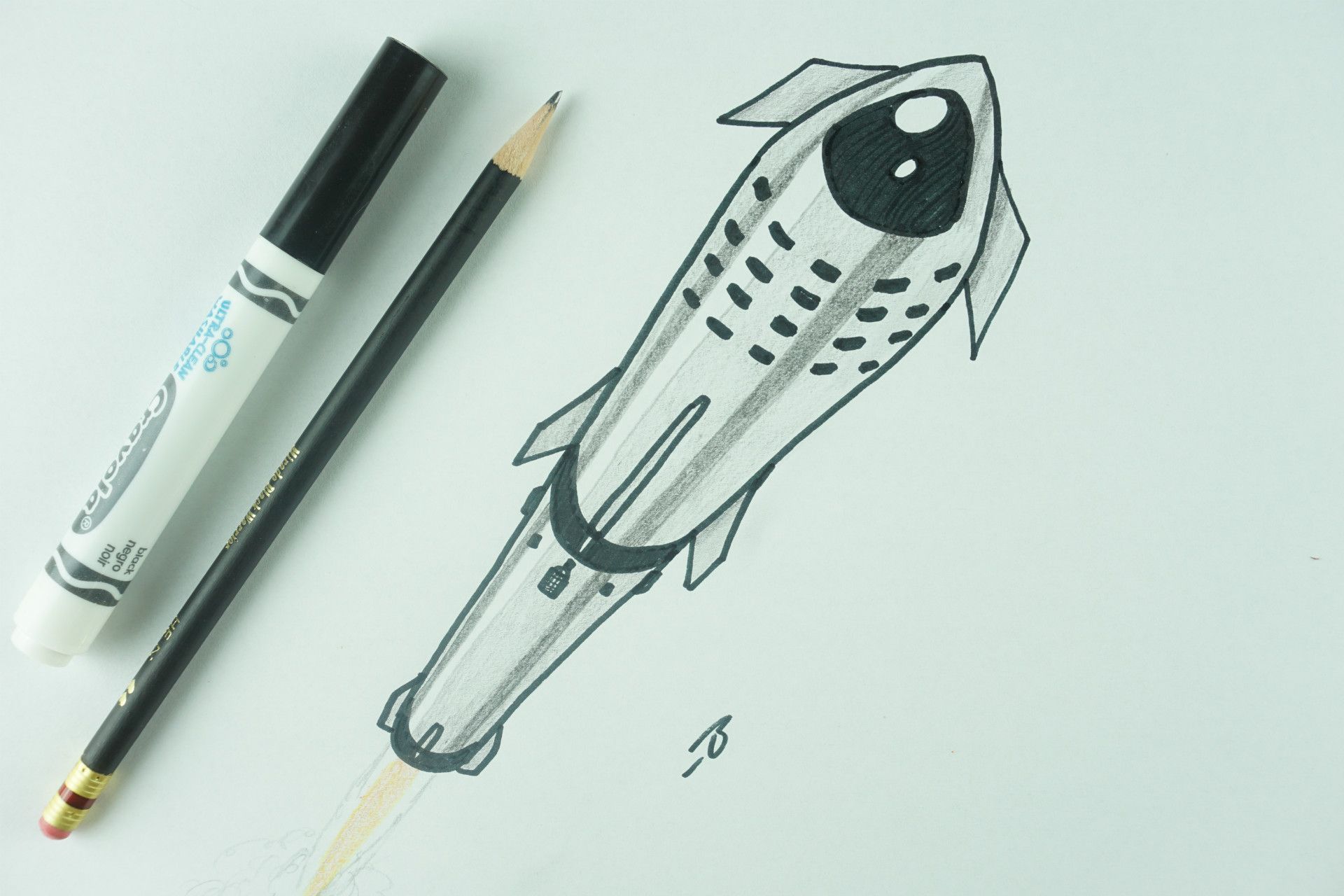 ✏️ How to Draw: A Rocket