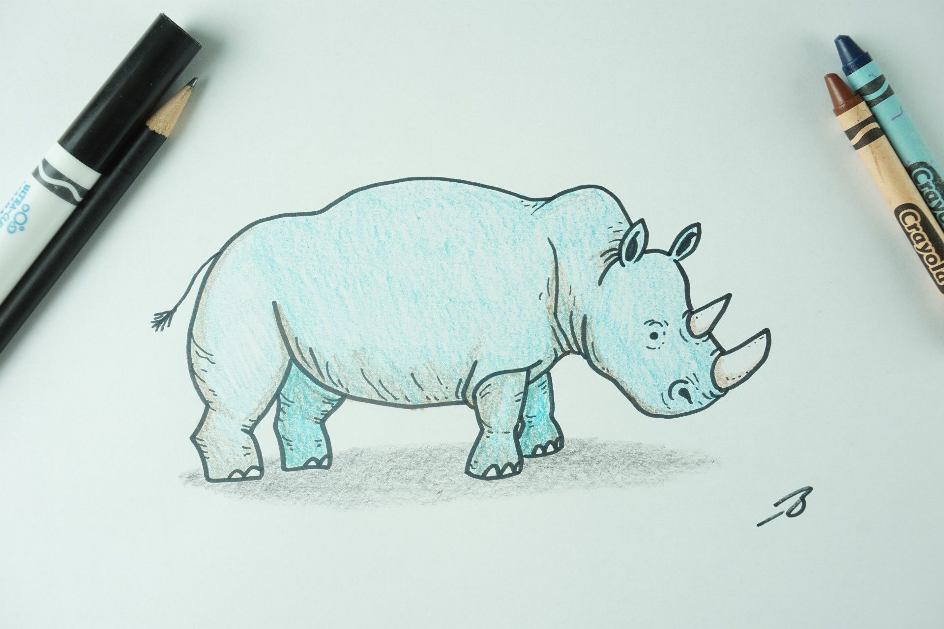 ✏️ How to Draw: A Rhinoceros