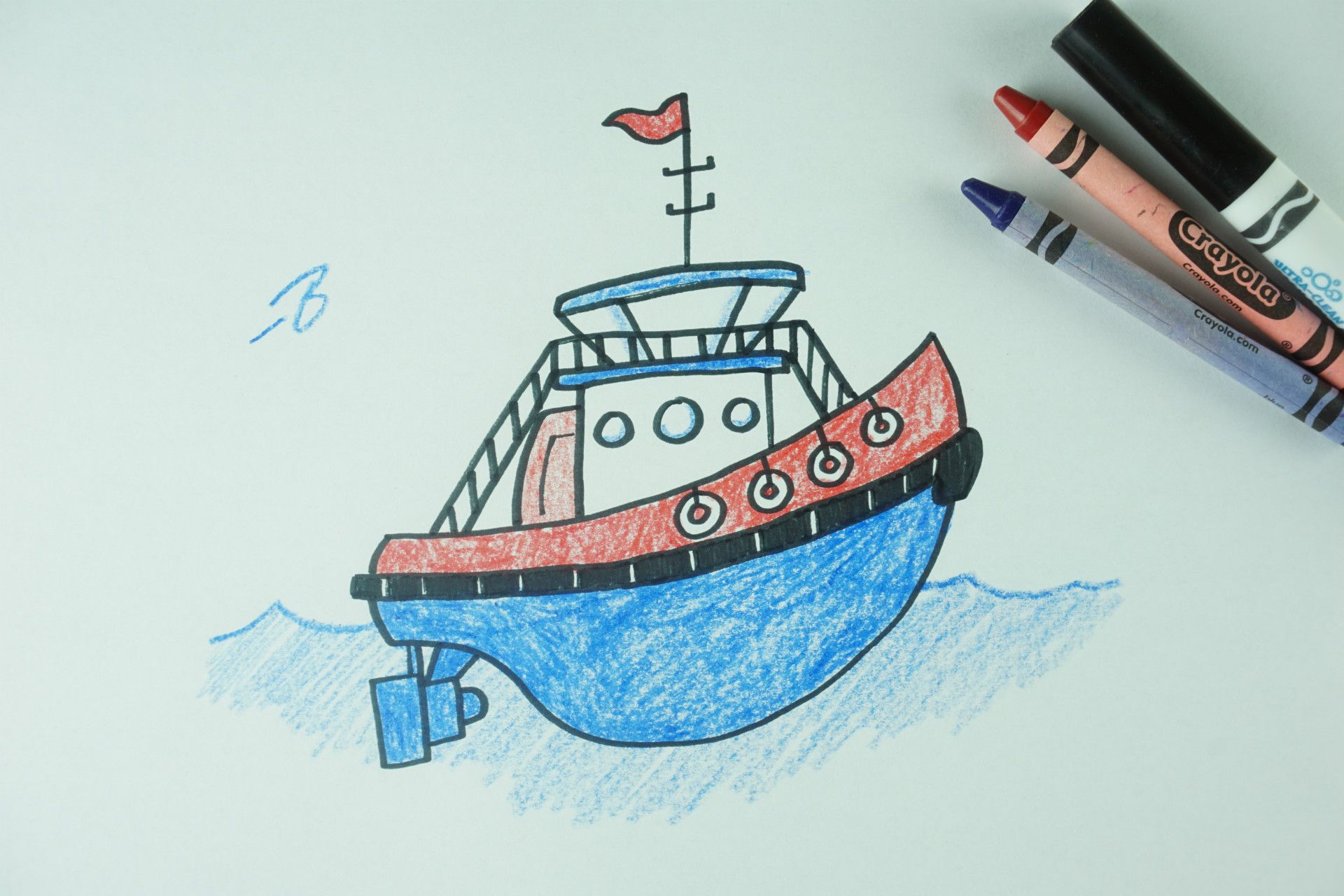 ✏️ How to Draw: A Tugboat