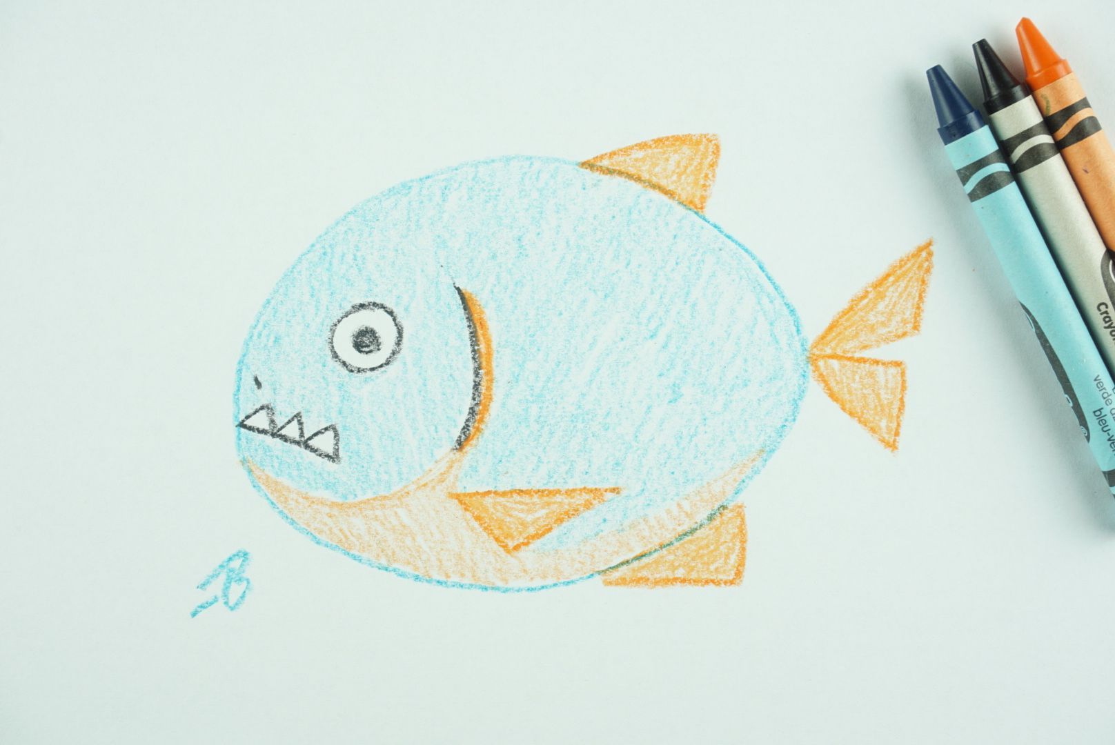🖍️ How to Draw: A Piranha