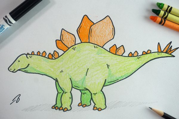 ✏️ How to Draw: Stegosaurus