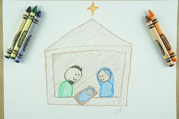🖍️ How to Draw: A Nativity